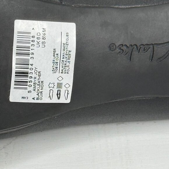 Clarks Collection Ambyr Joy Office Comfort Leather Heel Pumps Womens 8.5 Black - Picture 9 of 10